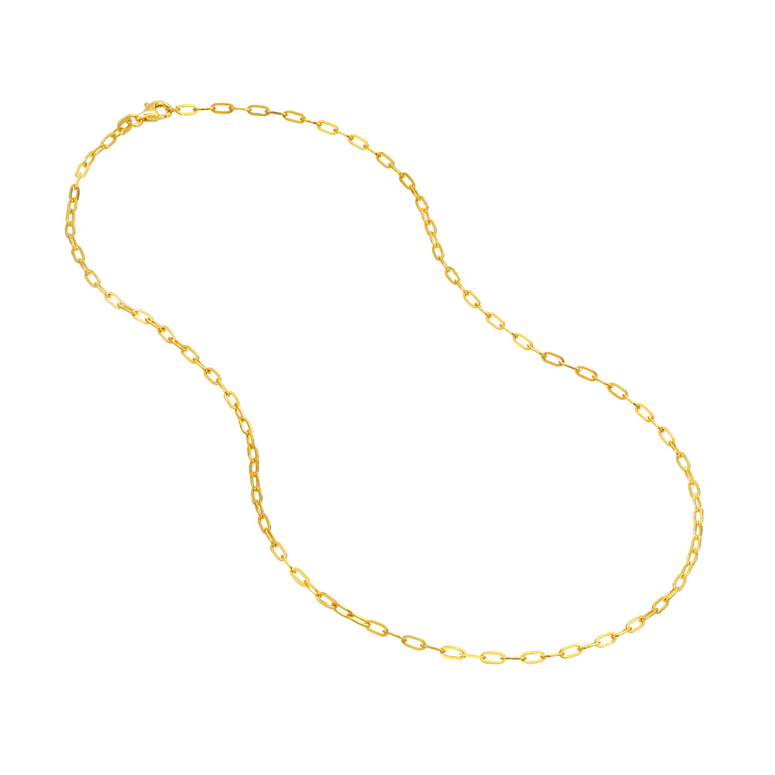 24" 2.1MM PAPERCLIP CHAIN NECKLACE | 14K YELLOW GOLD | MZ010989-14Y - Brownlee Jewelers