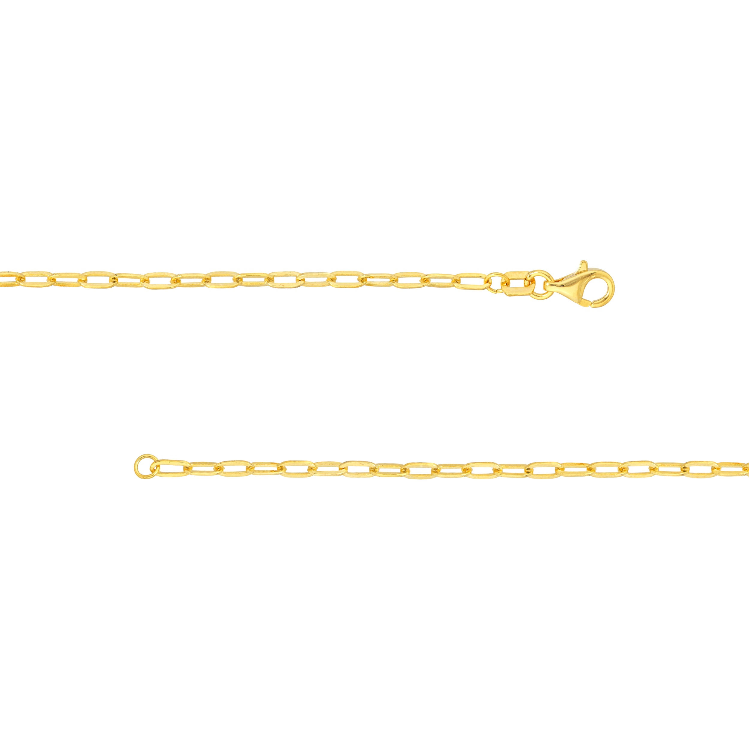 18" 2.1MM PAPERCLIP CHAIN NECKLACE | 14K YELLOW GOLD | MZ010989-14Y - Brownlee Jewelers