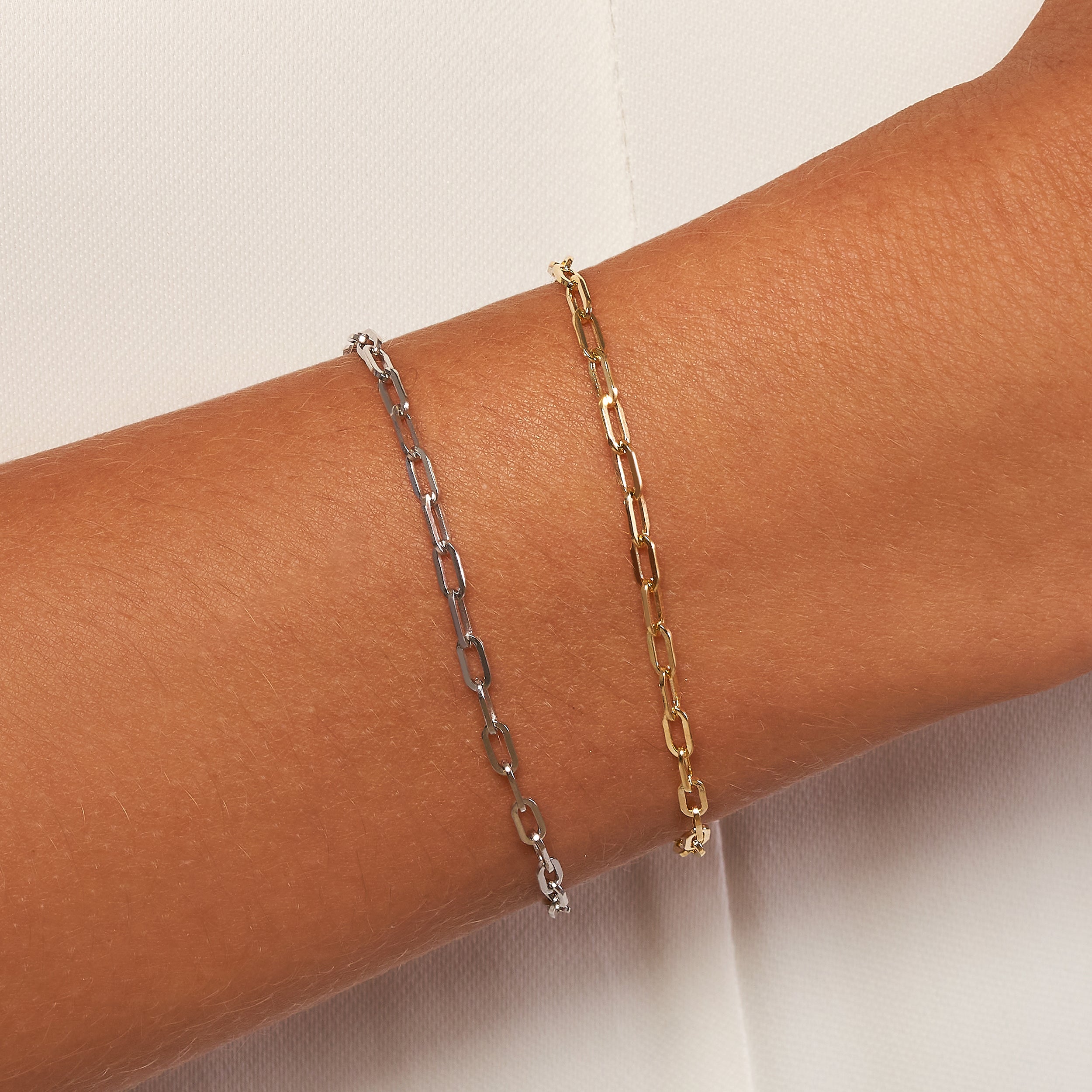 7.25" 2.5MM PAPERCLIP CHAIN BRACELET | 14K YELLOW GOLD | MZ010990-14Y - Brownlee Jewelers