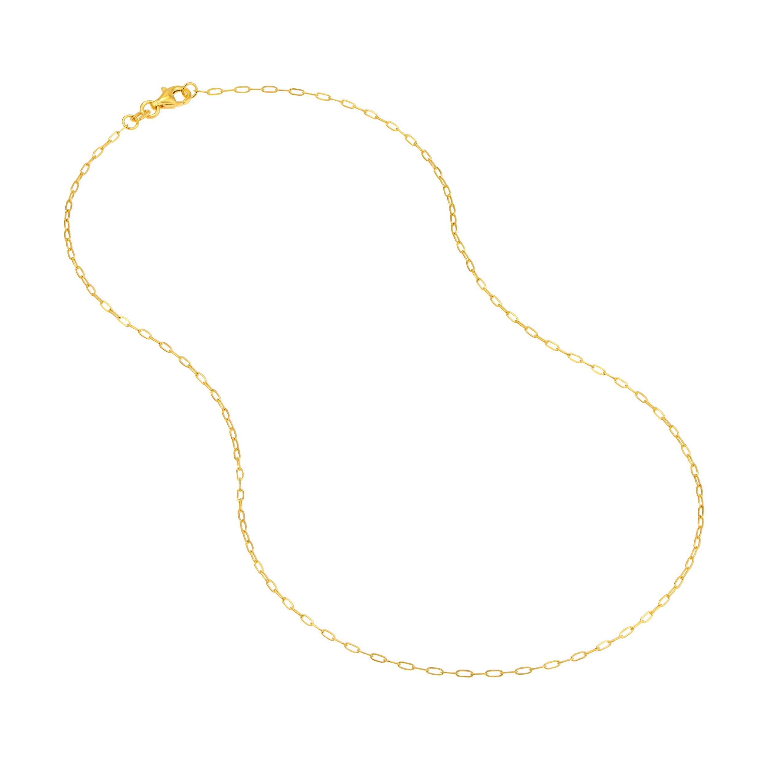18" 1.25MM PAPERCLIP NECKLACE | 14K YELLOW GOLD | MZ011006-14Y - Brownlee Jewelers