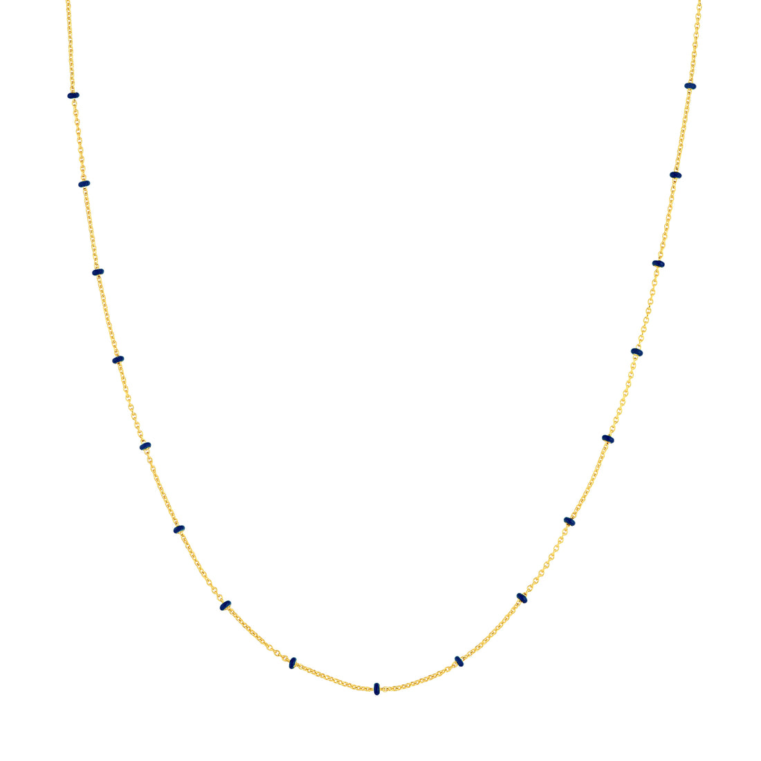 18" ENAMEL BEAD CHAIN NECKLACE | 14K YELLOW GOLD | MZ011774-14Y - Brownlee Jewelers