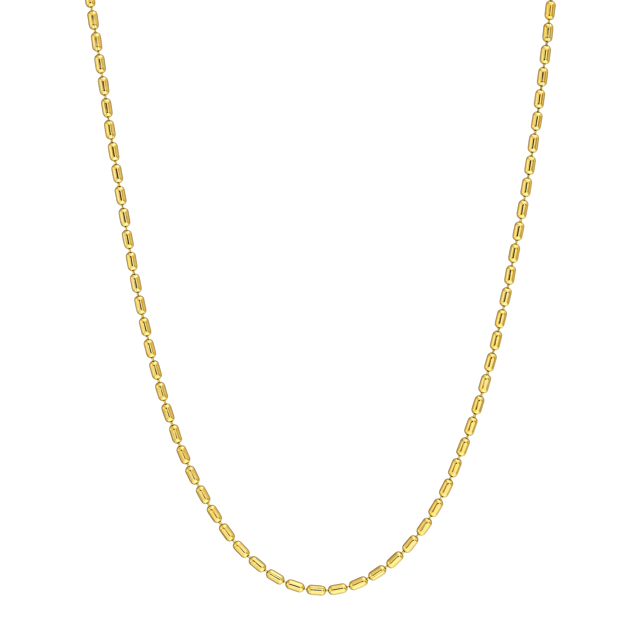 18" 1.5MM LONG BEAD CHAIN NECKLACE | 14K YELLOW GOLD | MZ011959-14Y - Brownlee Jewelers