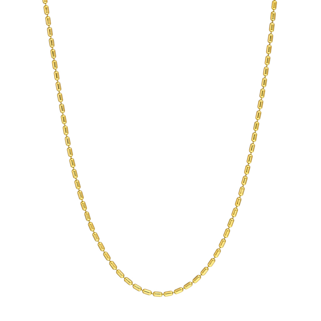 18" 1.5MM LONG BEAD CHAIN NECKLACE | 14K YELLOW GOLD | MZ011959-14Y - Brownlee Jewelers