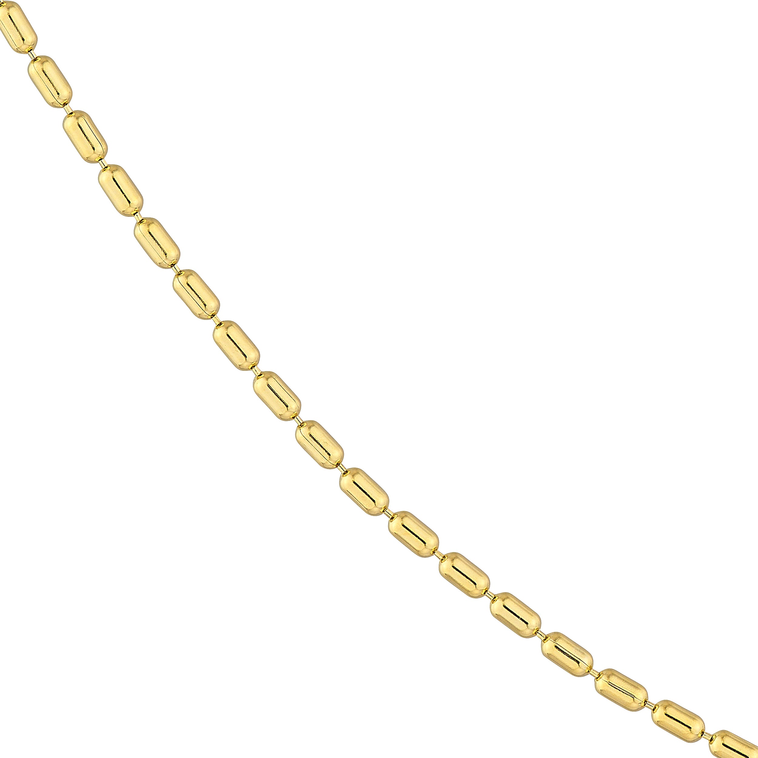 7.5" 1.5MM LONG BEAD CHAIN BRACELET | 14K YELLOW GOLD | MZ011959-14Y - Brownlee Jewelers