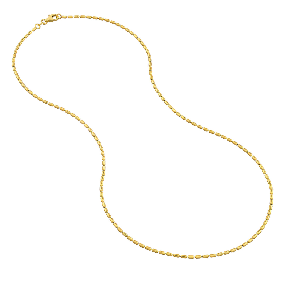 7.5" 1.5MM LONG BEAD CHAIN BRACELET | 14K YELLOW GOLD | MZ011959-14Y - Brownlee Jewelers