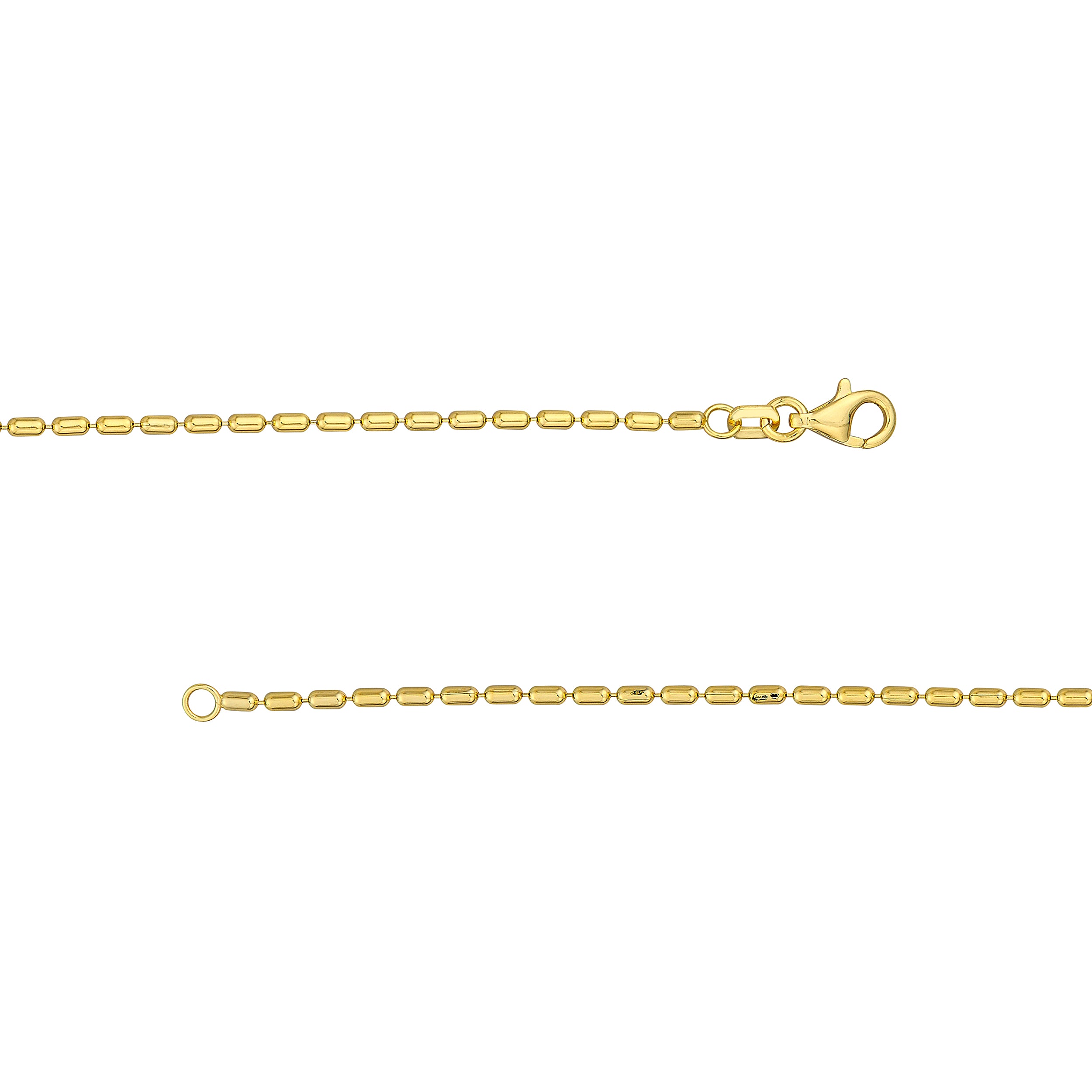 18" 1.5MM LONG BEAD CHAIN NECKLACE | 14K YELLOW GOLD | MZ011959-14Y - Brownlee Jewelers