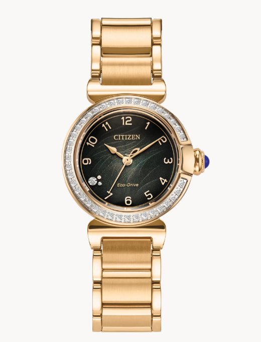 Classic lines and hints of romance make this newest timepiece to our women’s collection, the Citizen L Mae, a glamorous addition of sustainable luxury