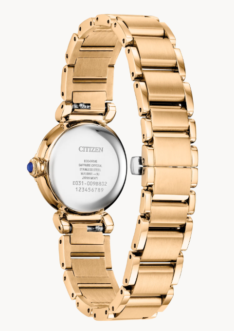 Classic lines and hints of romance make this newest timepiece to our women’s collection, the Citizen L Mae, a glamorous addition of sustainable luxury