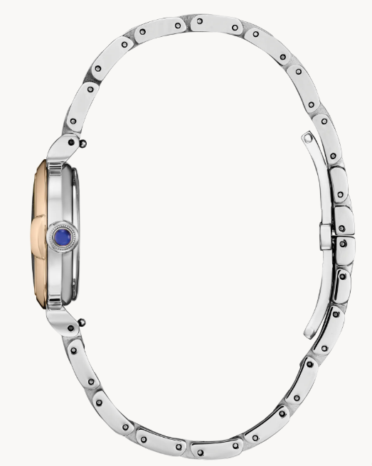 Classic lines and hints of romance make this newest timepiece to our women’s collection, the Citizen L Mae, a glamorous addition of sustainable luxury