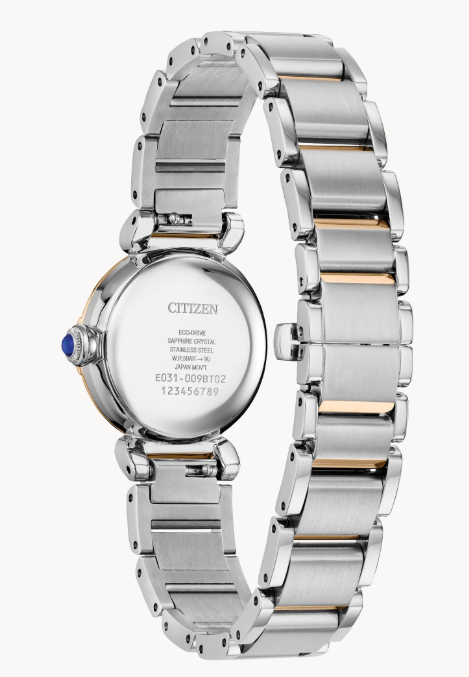 Classic lines and hints of romance make this newest timepiece to our women’s collection, the Citizen L Mae, a glamorous addition of sustainable luxury