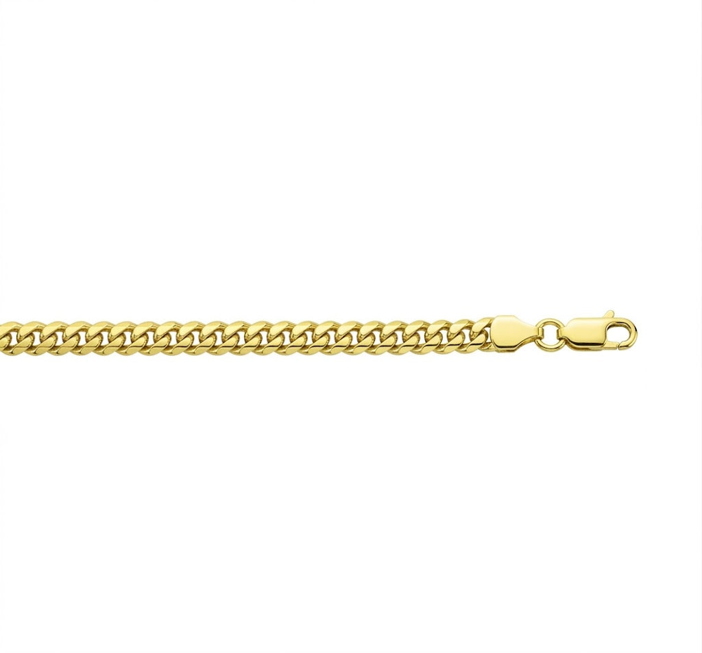4.9MM Miami Cuban Link Chain Necklace | Sterling Silver & 18K Gold-Plated | 22 Inch | SSG-31-150-22 - Brownee Jewelers