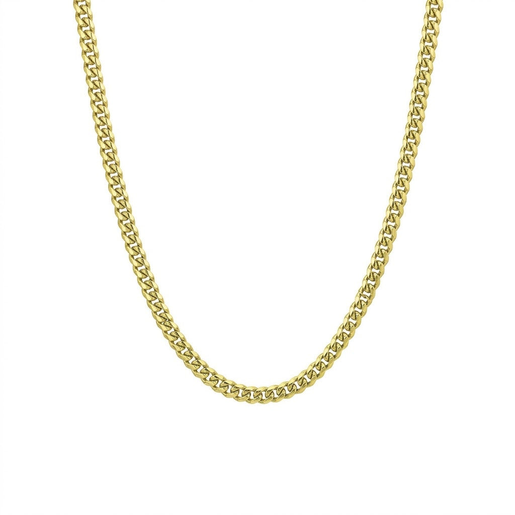4.9MM Miami Cuban Link Chain Necklace | Sterling Silver & 18K Gold-Plated | 22 Inch | SSG-31-150-22 - Brownee Jewelers