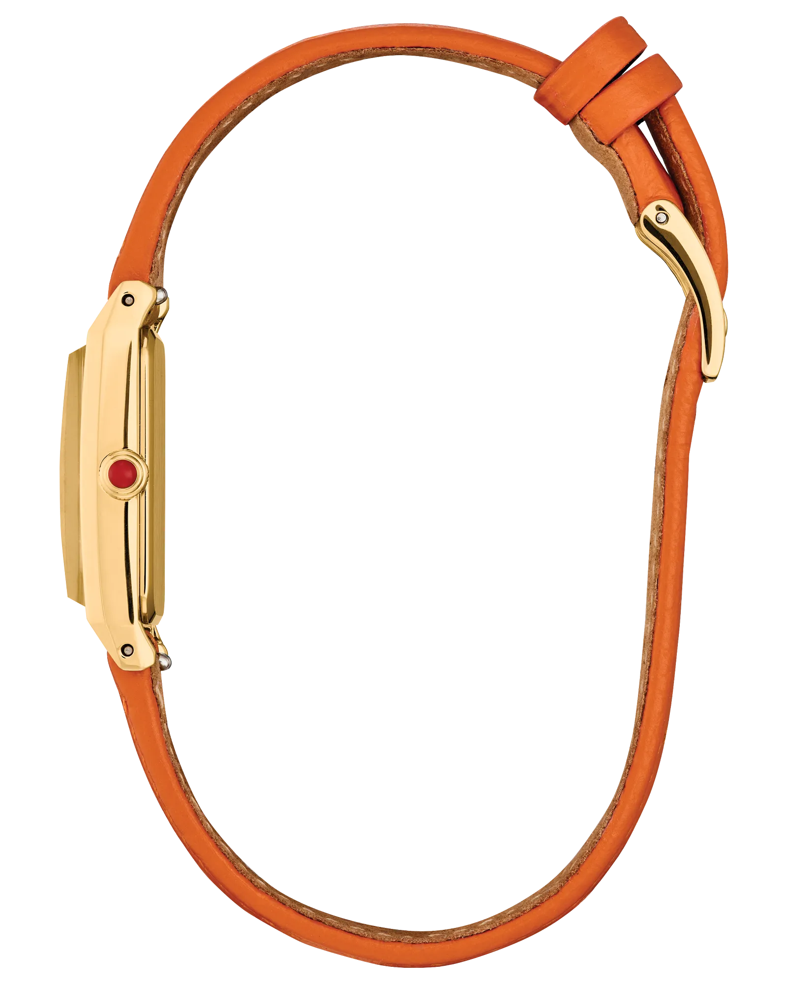 Fio | Citizen Eco-Drive Ladies Watch | Gold-Tone Stainless Steel | White Dial | Leather Strap | Rectangular Dress Style | EG7122-04A - Brownee Jewelers