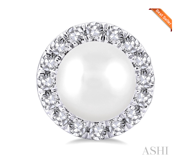 Pearl & Halo Diamond Earrings