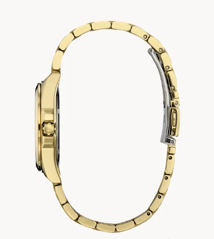 Featuring a gold-tone stainless steel case with a champagne 3-hand dial and date function, the newest addition to the Classic collection is understated and stylish.