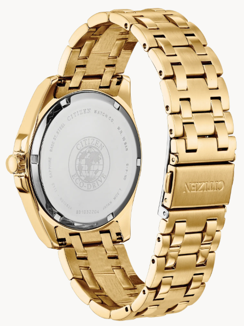 This Citizen Peyten collection offers timepieces that are accented with vibrant diamond hour markers in a combination of functional simplicity with a touch of elegance.