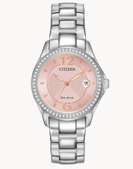 Classic lines and a hint of sophistication allow for this Citizen Silhouette Crystal timepieces to stand out