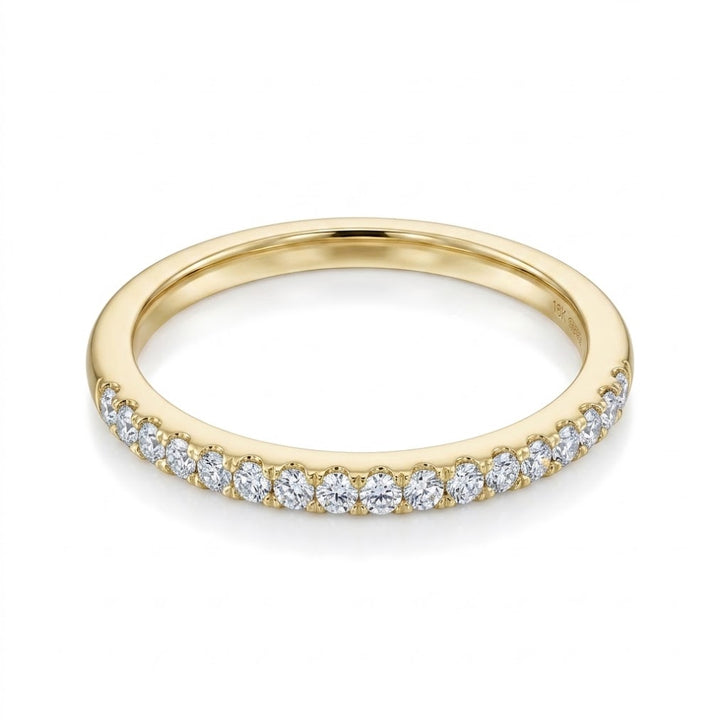 Round Diamond Pavé Stack Ring | 14K Yellow Gold | 0.12 CTW | R6115-012YD - Brownee Jewelers