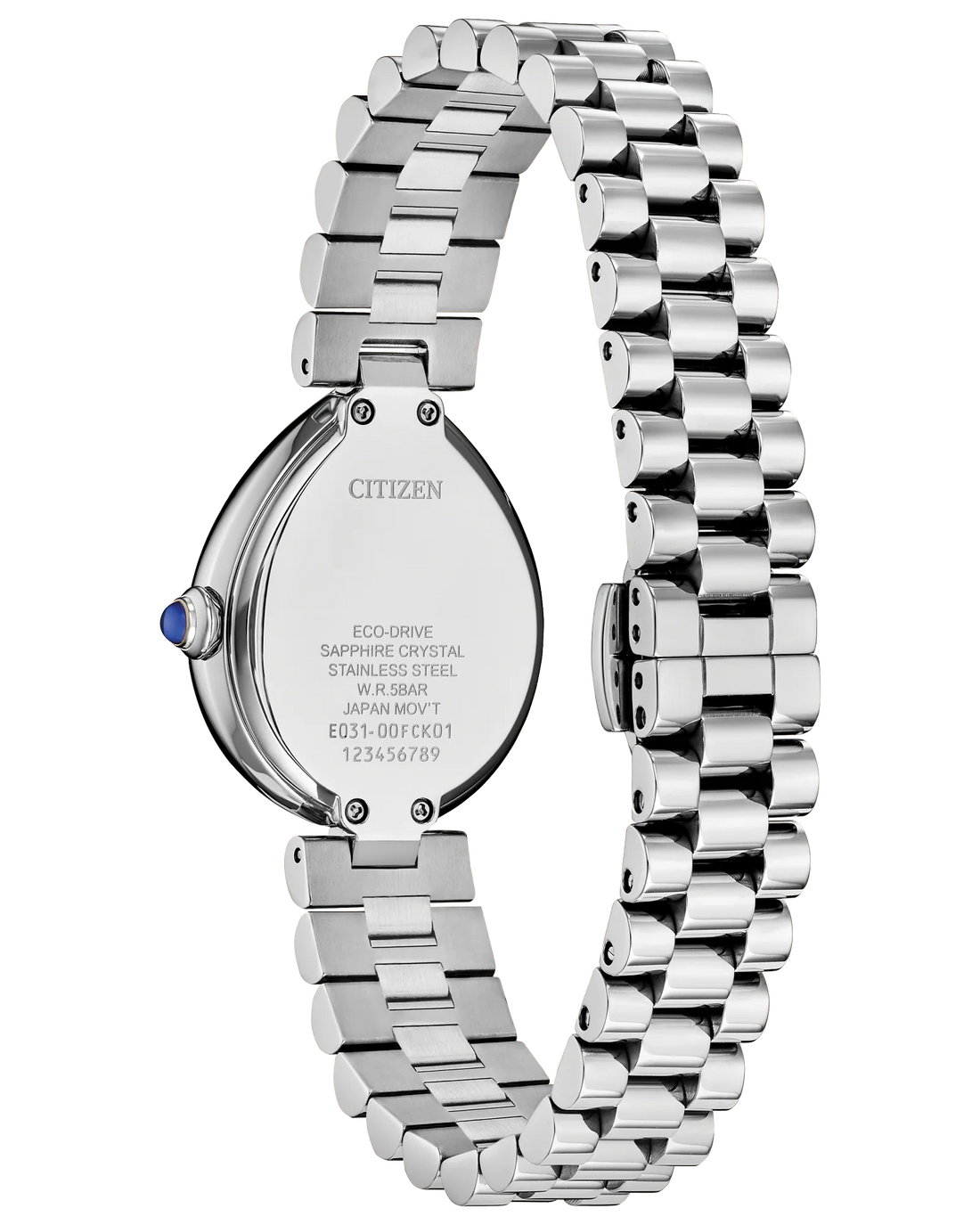 Citizen L Rainell | Eco-Drive Ladies Watch | Stainless Steel | Silver Dial Teardrop Case | WR50 - Brownee Jewelers