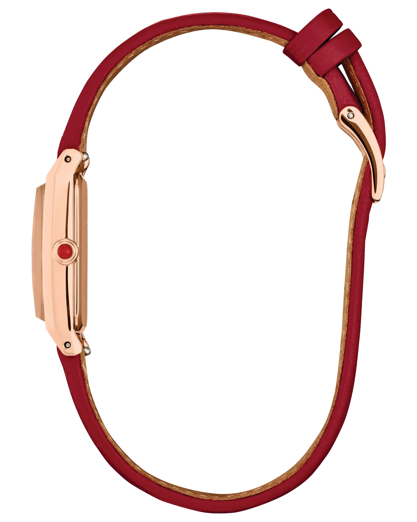 Citizen Fio | Eco-Drive White Dial Watch | Pink Gold-Tone Stainless Steel | Leather Strap Watch | Ladies Rectangular Dress Design - Brownee Jewelers