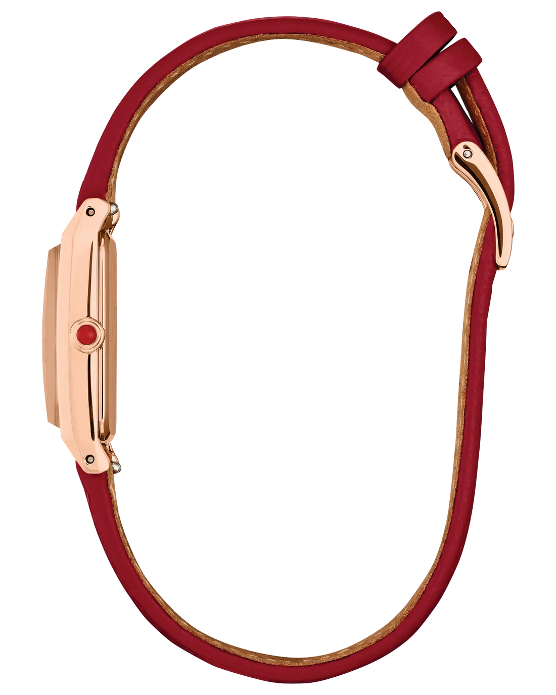 Citizen Fio | Eco-Drive White Dial Watch | Pink Gold-Tone Stainless Steel | Leather Strap Watch | Ladies Rectangular Dress Design - Brownee Jewelers
