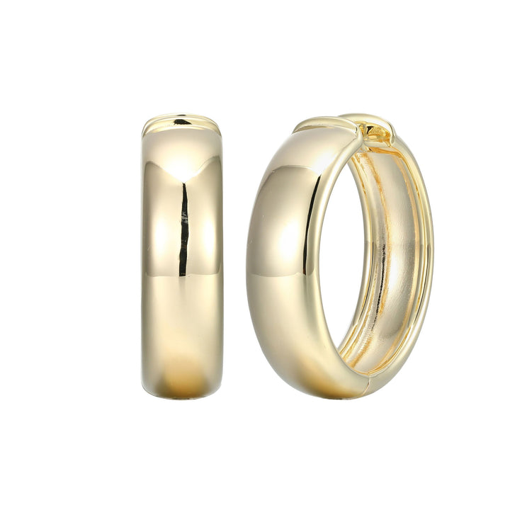 10KT GOLD PLATED OVER SILVER HOOP EARRINGS 