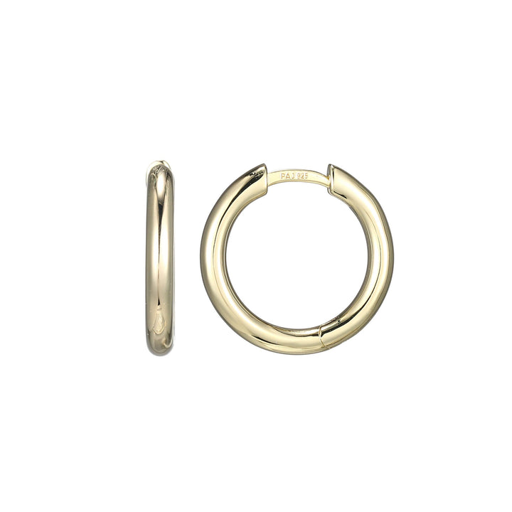 10KT GOLD PLATED OVER SILVER HOOPS
