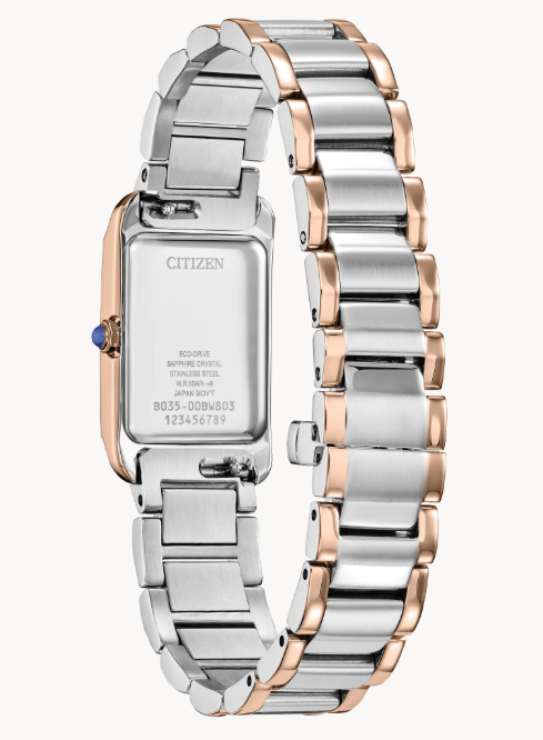 Classic lines and subtle sophistication make this latest piece to our women’s collection, the Citizen L Bianca, a charming addition of sustainable luxury.