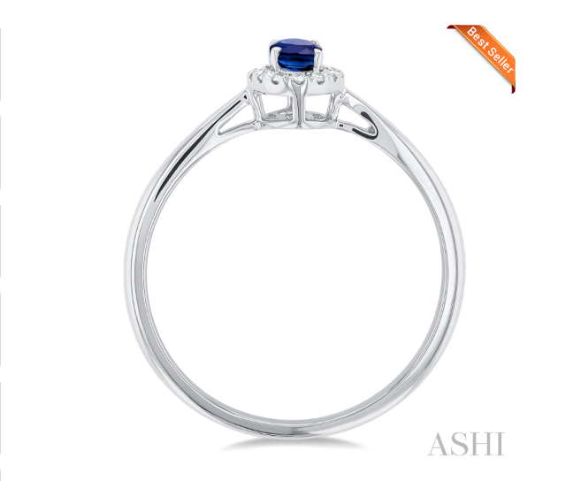 Oval Shape Gemstone & Halo Diamond Ring