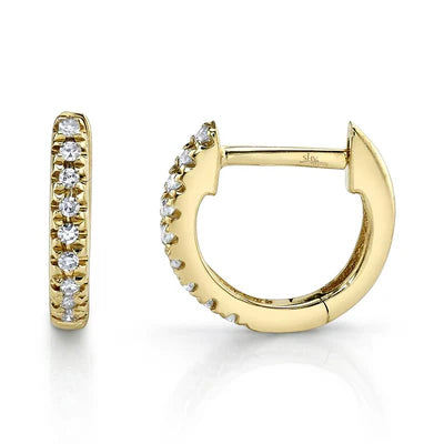 0.04 TOTAL CARAT WEIGHT DIAMOND MINI HUGGIE EARRING IN 14K YELLOW GOLD