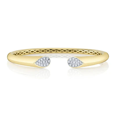 Diamond Open Cuff Bangle