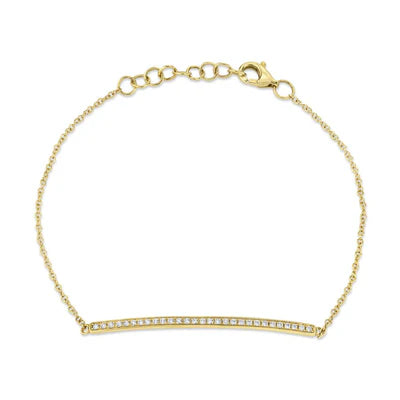 SHY CREATION KATE | 0.17CT DIAMOND BAR BRACELET | 14K YELLOW GOLD | SC55001133 - Brownee Jewelers