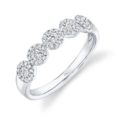 .40 TOTAL CARAT WEIGHT DIAMOND CLUSTER RING IN 14K WHITE GOLD