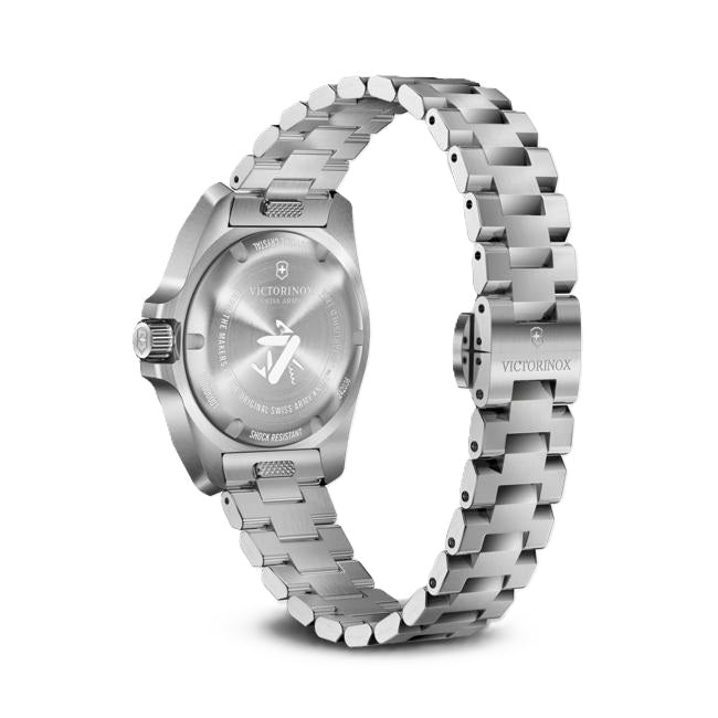 VictorInox Swiss Army I.N.O.X. Small Stainless Steel Watch with Black Dial and 32 mm Case
