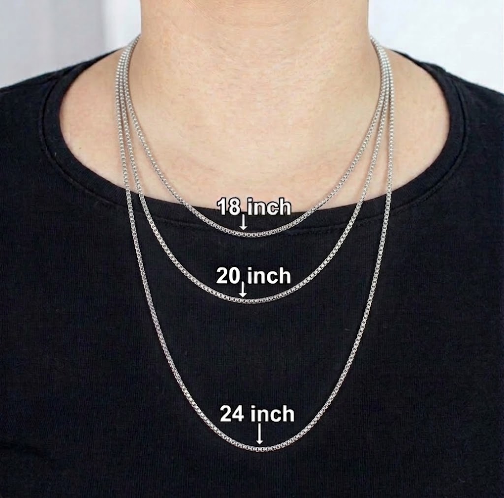 24 Inch Sterling Silver Rhodium-Plated Box Chain Necklace