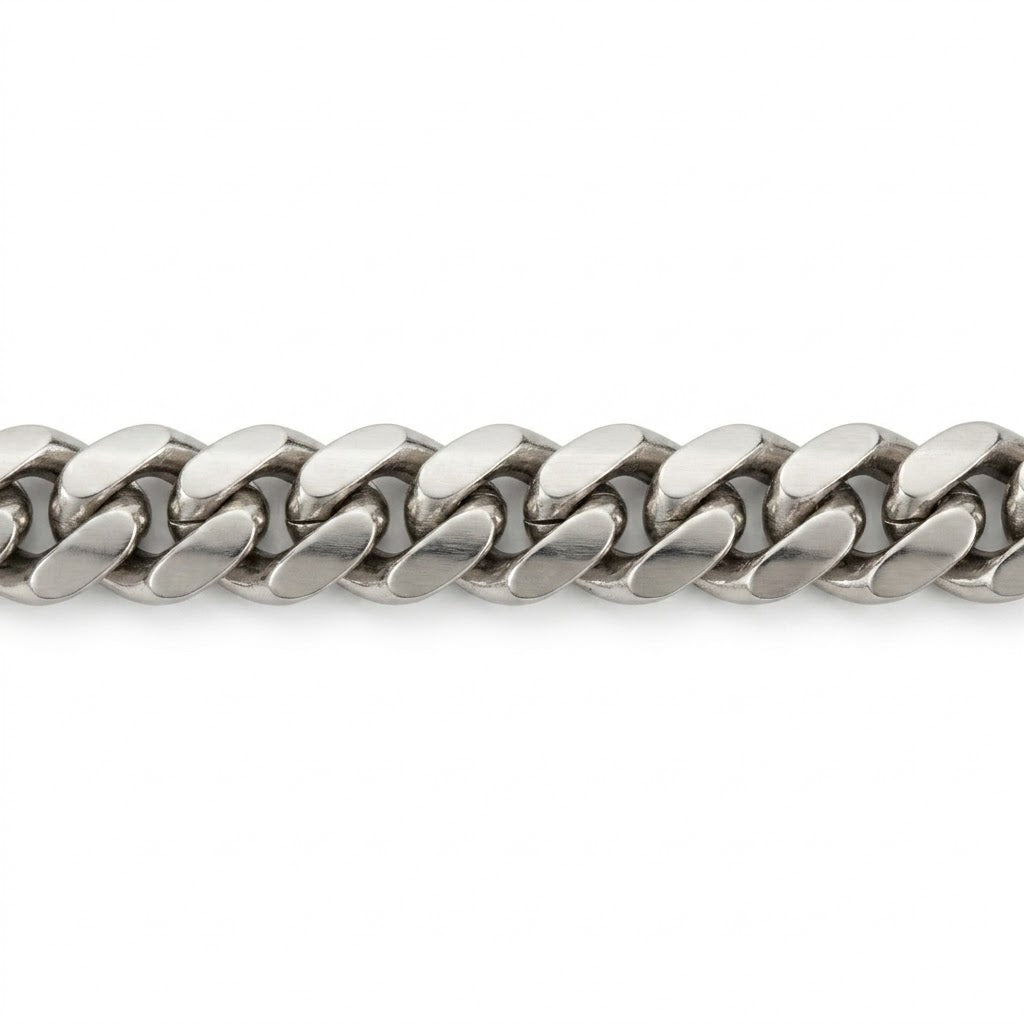 20 Inch Sterling Silver Rhodium-Plated 4.1mm Miami Cuban Chain Necklace
