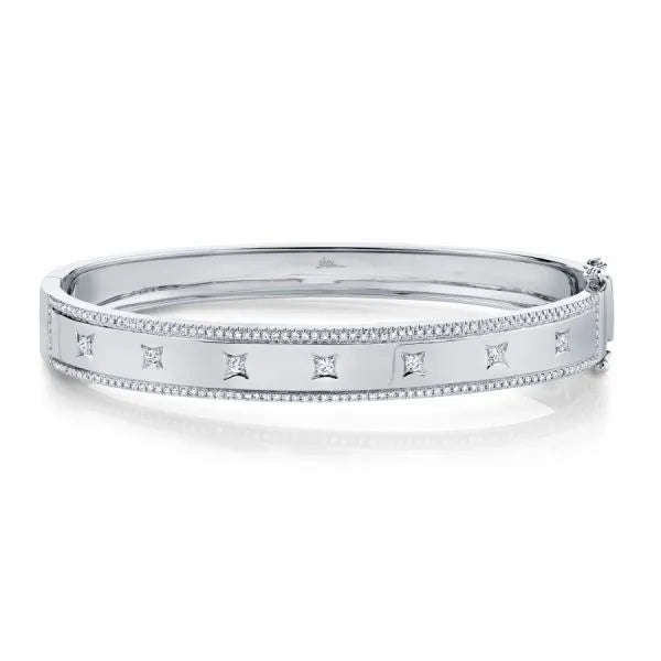  .55 TOTAL CARAT WEIGHT DIAMOND BANGLE IN 14K WHITE GOLD