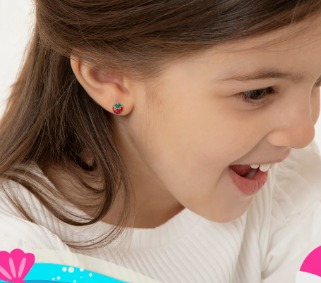 STRAWBERRY ENAMEL EARRINGS
