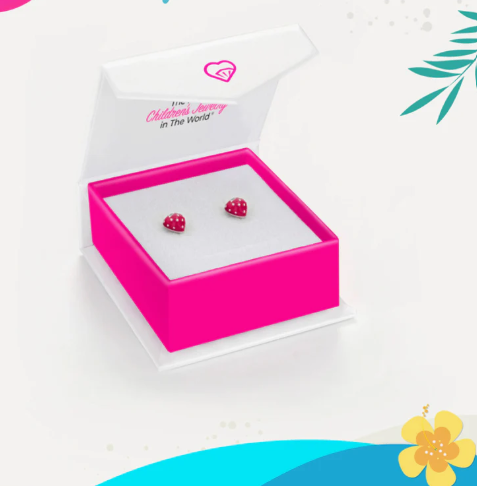 STRAWBERRY ENAMEL EARRINGS