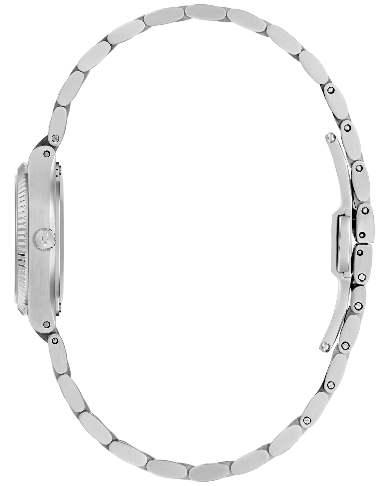 Women's Stainless Steel Watch with Red Mother-of-Pearl Dial and Silver accents
