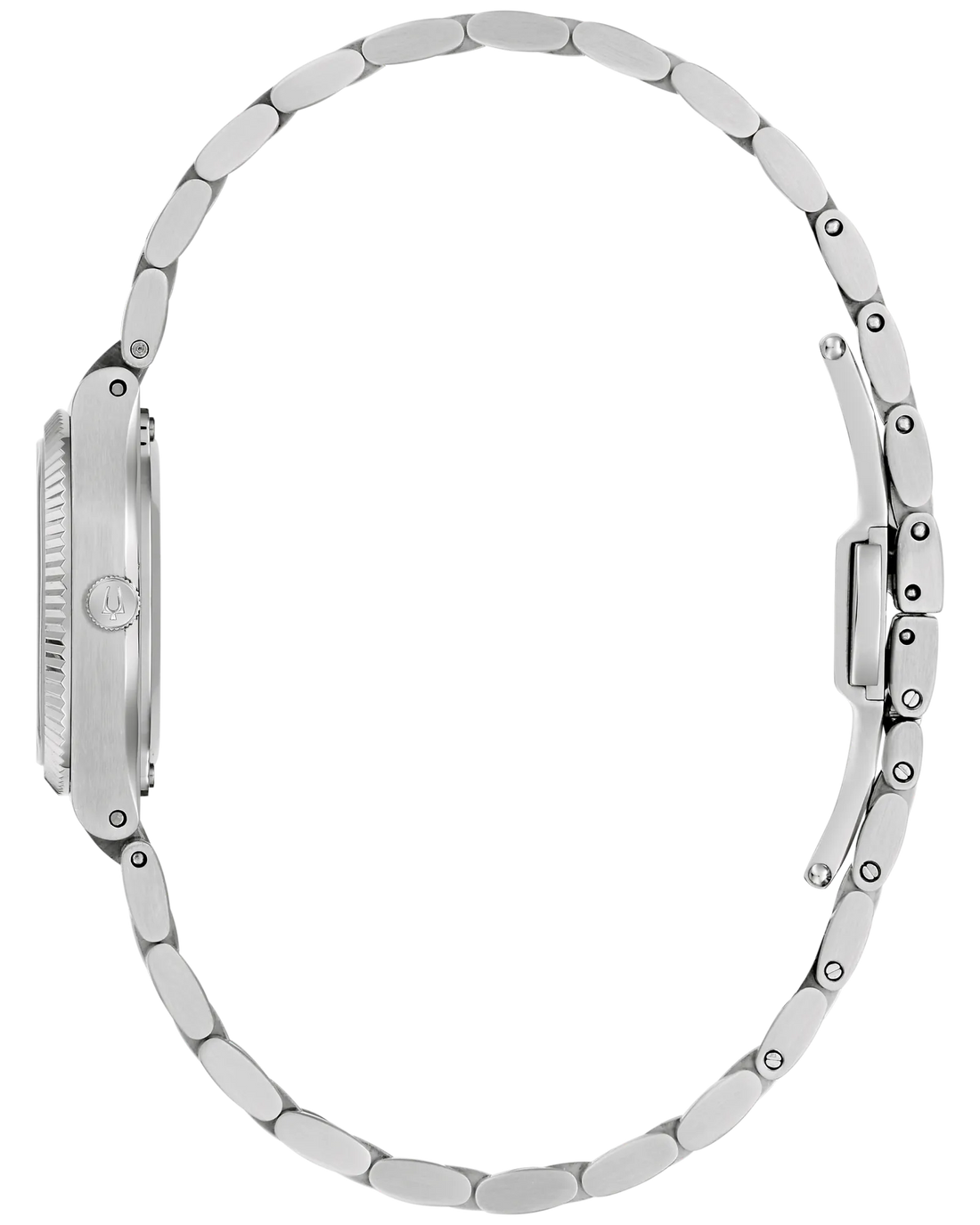 Women's Stainless Steel Watch with Red Mother-of-Pearl Dial and Silver accents
