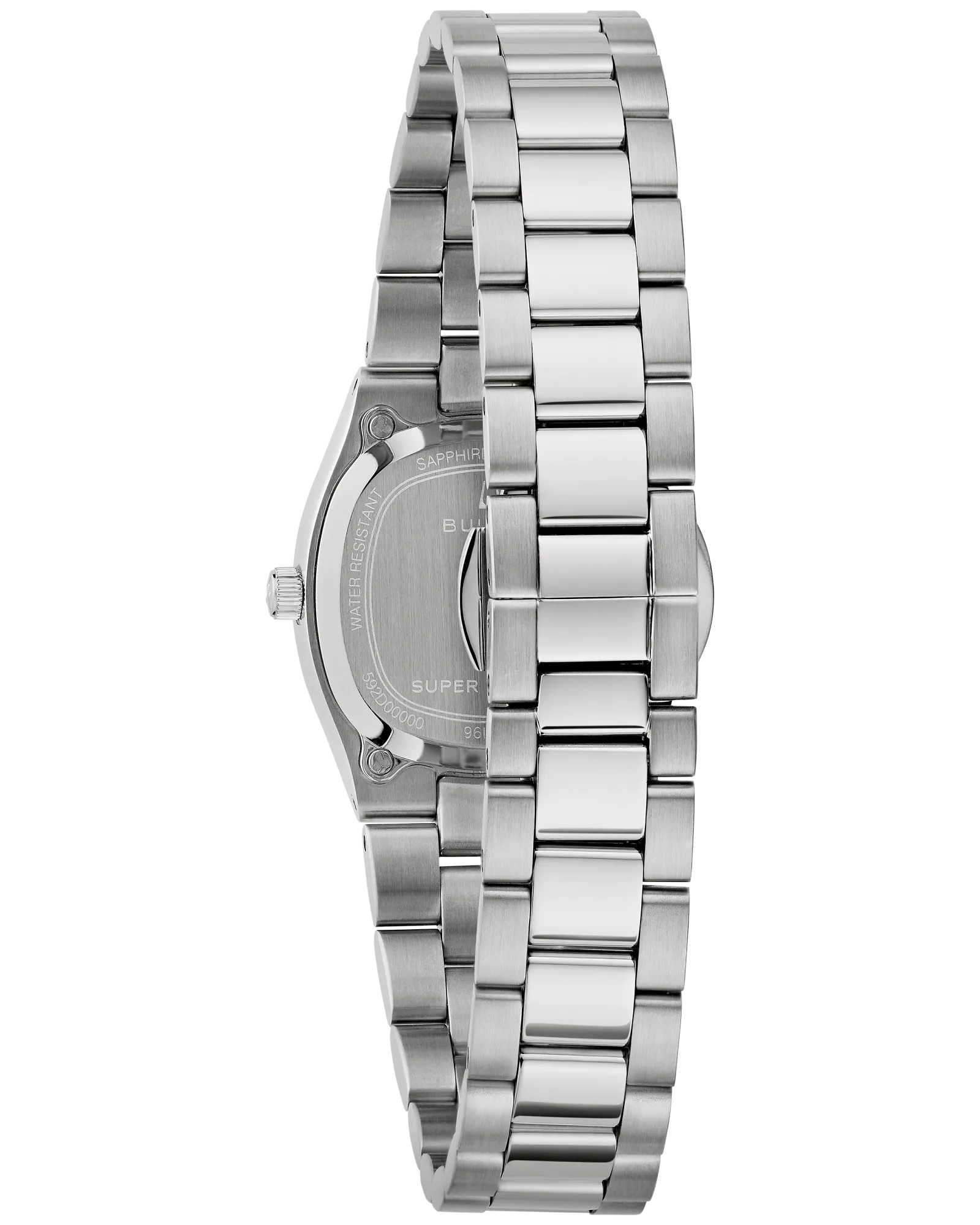 Women's Stainless Steel Watch with Red Mother-of-Pearl Dial and Silver accents