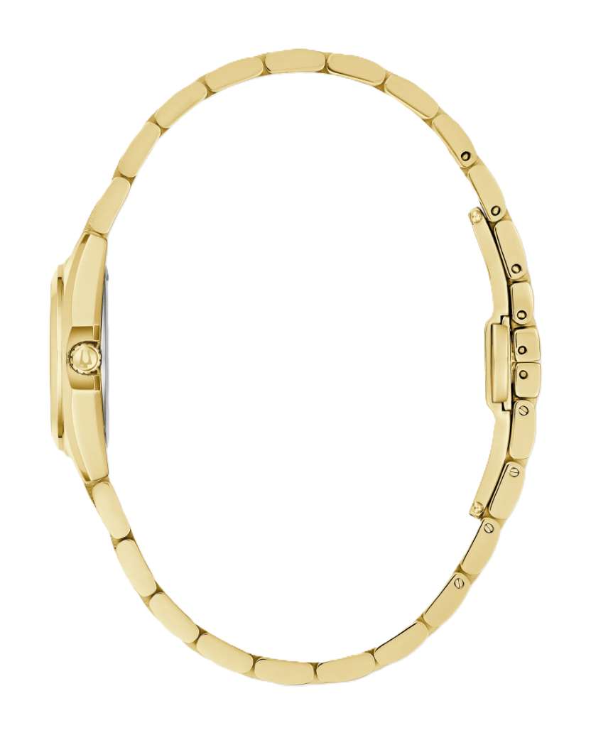 Bulova Surveyor Women's Gold-Tone Stainless Steel Watch with a Pink Dial