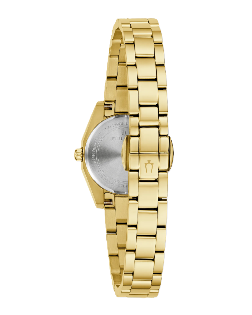 Bulova Surveyor Women's Gold-Tone Stainless Steel Watch with a Pink Dial