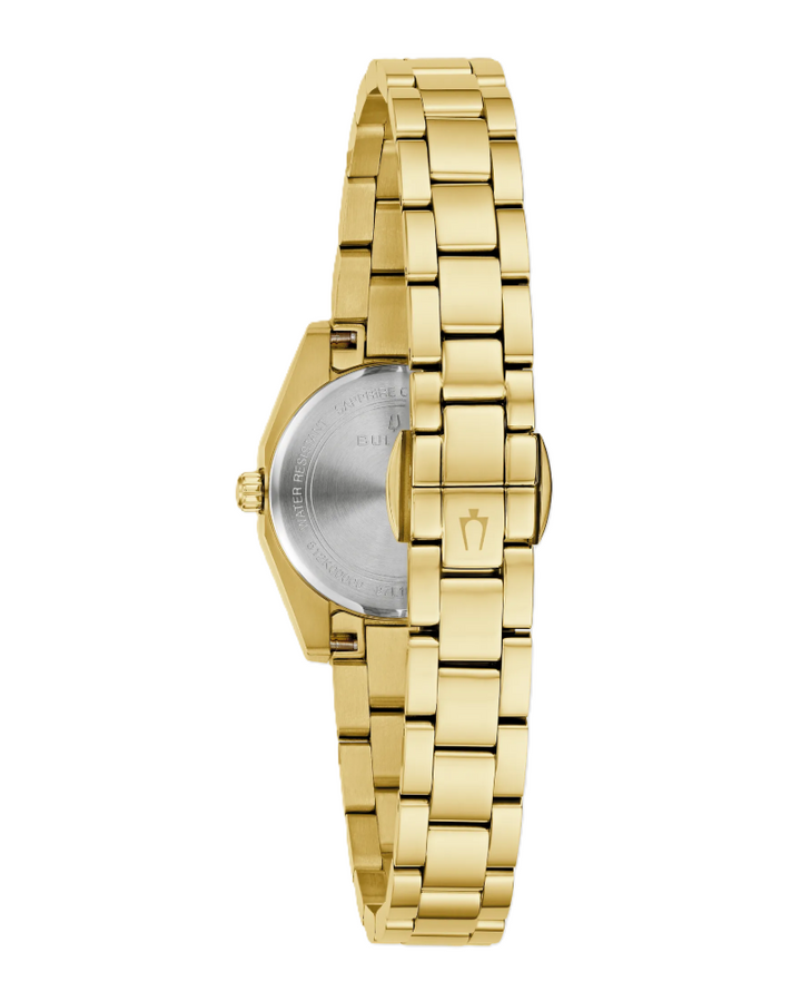 Bulova Surveyor | Women's Gold-Tone Watch | Pink Dial | Gold-Tone Stainless Steel | 97L187 - Brownee Jewelers