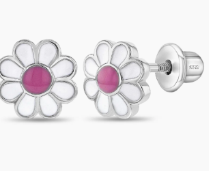 FLOWER ENAMEL EARRINGS