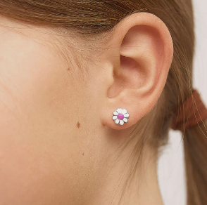 FLOWER ENAMEL EARRINGS