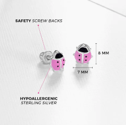 LADY BUG EARRINGS