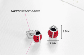 RED LAD BUG EARRINGS