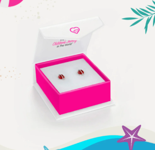 RED LAD BUG EARRINGS